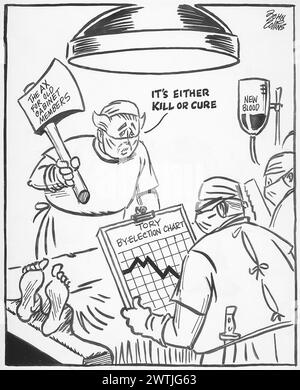 Dessin animé - Mac le couteau. John Collins (1917-2007) Banque D'Images