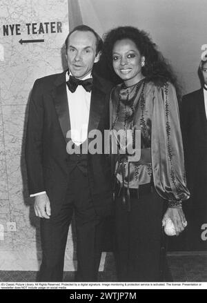 Diana Ross avec Arne Naess 1985. Ils se sont mariés le 1er février 1986. L'homme d'affaires norvégien était Diana Ross deuxième mari. Ils divorcent en 2000. Banque D'Images