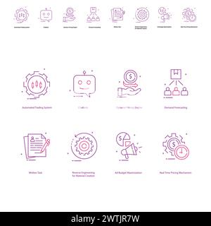 Icônes vectorielles graphiques génératives ai redéfinissant la créativité dans la technologie Illustration de Vecteur