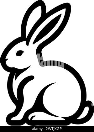 Symbole d'icône de lapin. Illustration vectorielle de contour Illustration de Vecteur