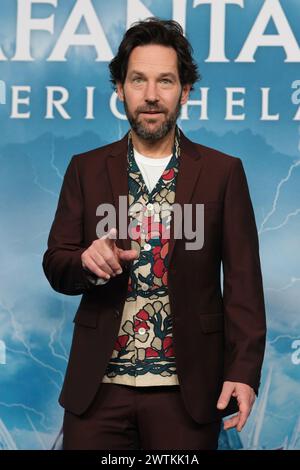 Paul Rudd assiste à la photoconférence 'Cazafantasmas : El Imperio Helado' à l'hôtel Mandarín Oriental Ritz le 18 mars 2024 à Madrid, en Espagne. Banque D'Images