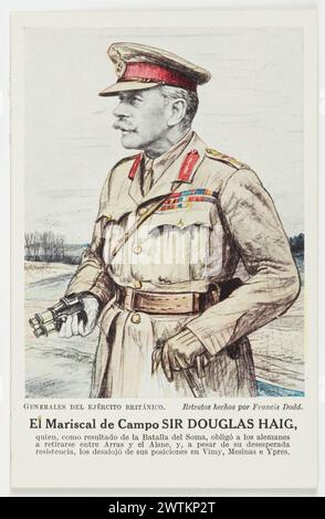 El Mariscal de Campo Sir Douglas Haig cartes postales Banque D'Images