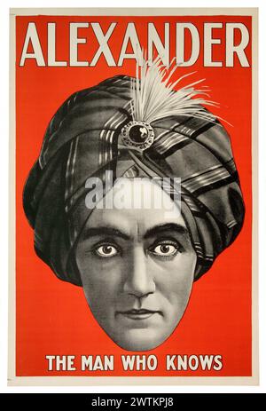 Affiche magique - Alexandre l'homme qui sait Banque D'Images