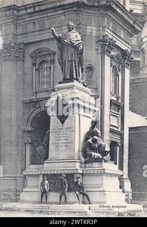 Collotype - Monument de Mgr Ignace Bourget, rue Dorchester, Montréal, QC, vers 1907 Neurdein Frères Banque D'Images