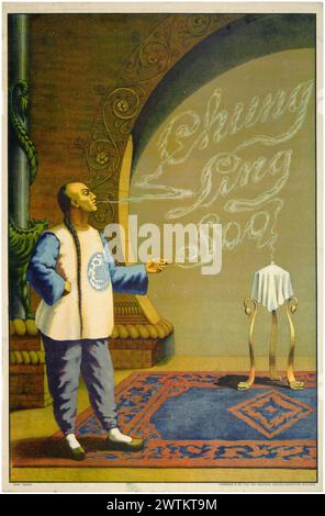 Affiche magique - Chung Ling Soo Banque D'Images