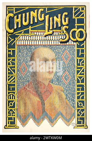 Affiche magique - Chung Ling Soo Banque D'Images