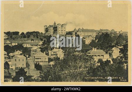 Hôpital et Auckland, Nouvelle-Zélande cartes postales photographiques Banque D'Images