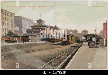 Gare ferroviaire, Auckland, Nouvelle-Zélande cartes postales photographiques, cartes postales illustrées Banque D'Images