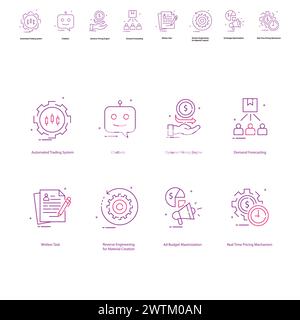 Icônes vectorielles graphiques génératives ai redéfinissant la créativité dans la technologie Illustration de Vecteur