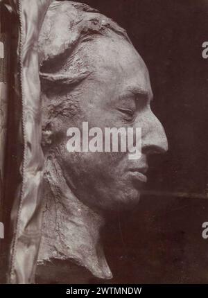 Masque mortuaire du compositeur et pianiste polonais Frederic Chopin Banque D'Images