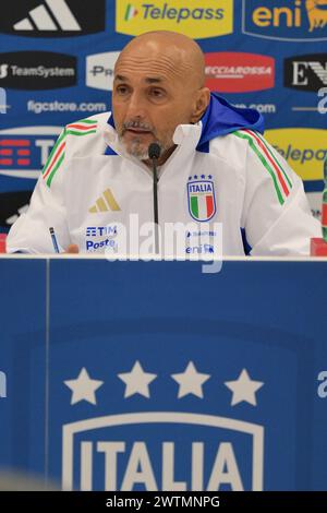 Roma, Italie. 18 mars 2024. Luciano Spalletti lors d'une conférence de presse au centre Giulio Onesti à Rome Italie - lundi 18 mars 2024 - Sport Soccer ( photo par Alfredo Falcone/LaPresse ) crédit : LaPresse/Alamy Live News Banque D'Images