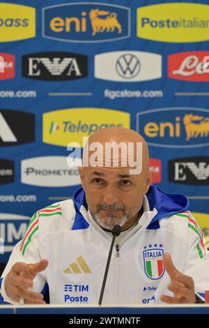 Roma, Italie. 18 mars 2024. Luciano Spalletti lors d'une conférence de presse au centre Giulio Onesti à Rome Italie - lundi 18 mars 2024 - Sport Soccer ( photo par Alfredo Falcone/LaPresse ) crédit : LaPresse/Alamy Live News Banque D'Images