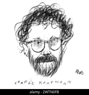 Portrait de Charlie Kaufman Banque D'Images