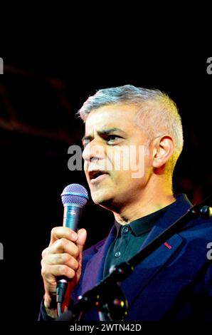 Sadiq Khan a lancé sa campagne pour un troisième mandat record en tant que maire de Londres en promettant la « plus grande campagne de construction de logements municipaux depuis une génération ». Banque D'Images