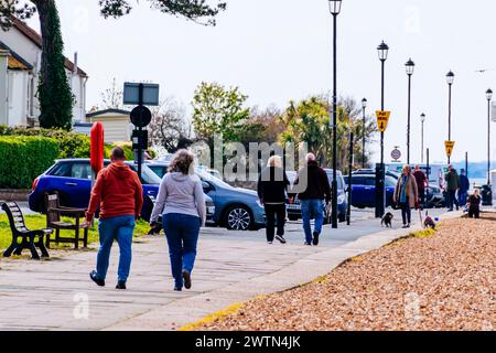 Promenade. Cowes, île de Wight, Angleterre, Royaume-Uni, Europe Banque D'Images