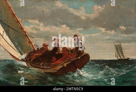 Breezing Up (vent équitable). Winslow Homer. 1873-1876. Banque D'Images