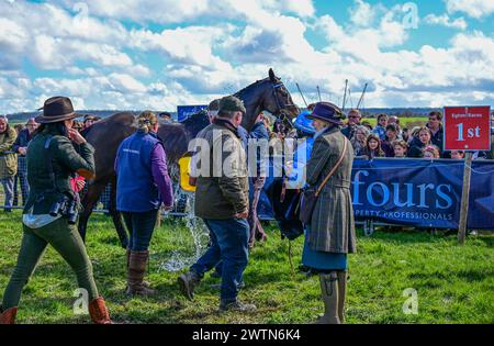 Eyton races - point 2 point Horse Racing Banque D'Images