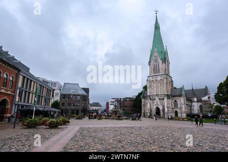 Kristiansand, Norvège - 11 juillet 2023 : Cathédrale de Kristiansand Banque D'Images