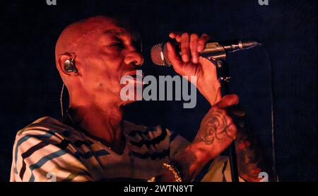 Danemark. 18 mars 2024. Le rappeur, chanteur et producteur britannique Tricky sur scène à Vega à Copenhague lundi 18 mars 2024. (Photo : Torben Christensen/Ritzau Scanpix) crédit : Ritzau/Alamy Live News Banque D'Images