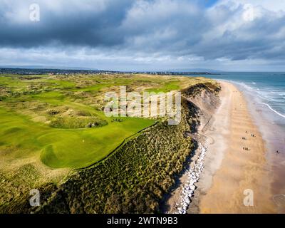5e Green à Royal Portrush et White Rocks, Co. Antrim Banque D'Images