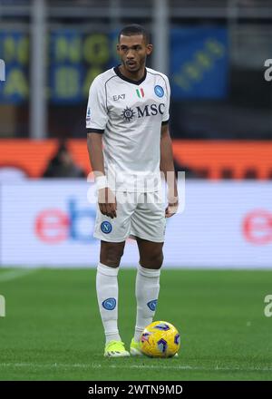 Milan, Italie. 17 mars 2024. Juan Jesus de SSC Napoli lors du match de Serie A à Giuseppe Meazza, Milan. Le crédit photo devrait se lire : Jonathan Moscrop/Sportimage crédit : Sportimage Ltd/Alamy Live News Banque D'Images