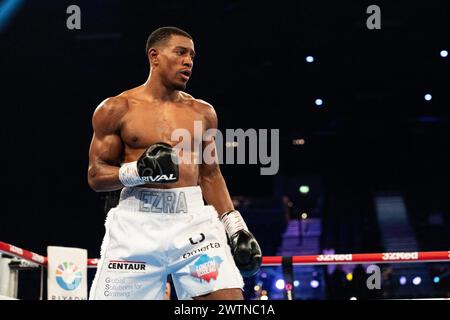 Ezra Taylor vs Prince Oko Nartey ouvre la carte à l'événement Queesnberry Magnificent 7 de Frank Warren au Resorts World à Birmingham Banque D'Images