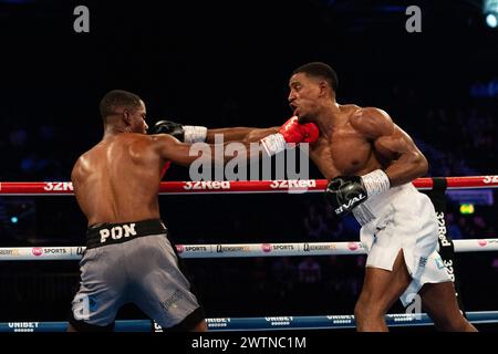 Ezra Taylor vs Prince Oko Nartey ouvre la carte à l'événement Queesnberry Magnificent 7 de Frank Warren au Resorts World à Birmingham Banque D'Images