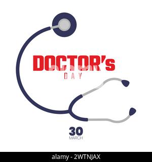 Illustration de l'icône vectorielle Doctor Day icône Doctor Day icône stéthoscope Illustration de Vecteur