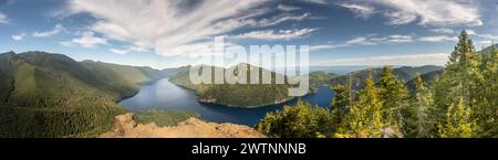 Vue panoramique depuis le sommet du mont Storm King Banque D'Images