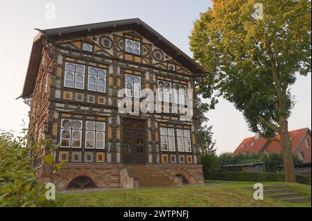 Junkerhaus, maison à colombages de Karl Junker, Lemgo, Rhénanie du Nord-Westphalie, Allemagne, Europe Banque D'Images