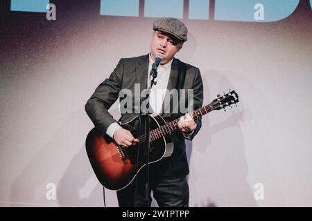 Copenhague, Danemark. 18 mars 2024. Le chanteur et compositeur anglais Pete Doherty interprète une chanson au festival du film documentaire CPH DOX à Brême à Copenhague. (Crédit photo : Gonzales photo/Alamy Live News Banque D'Images