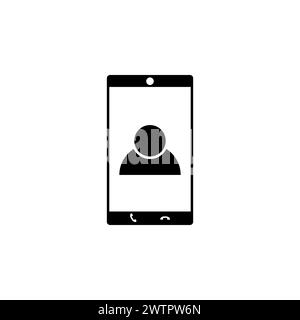 Icône de vecteur plat d'appel vidéo. Symbole solide simple isolé sur fond blanc Illustration de Vecteur