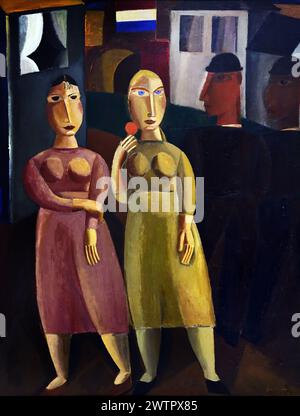 Zondag - dimanche 1921 par Gustave de Smet 1877-1943 Musée Royal des Beaux-Arts, Anvers, Belgique, Belgique. Banque D'Images