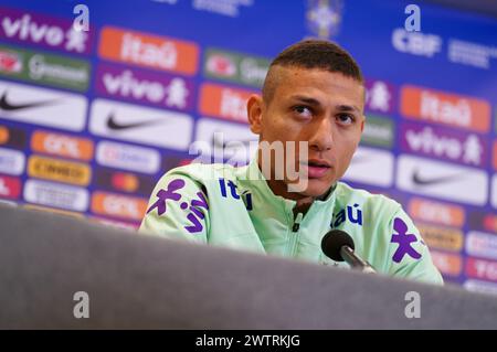 Richarlison brésilien lors d'une conférence de presse à Sopwell House, St Albans. Date de la photo : mardi 19 mars 2024. Banque D'Images