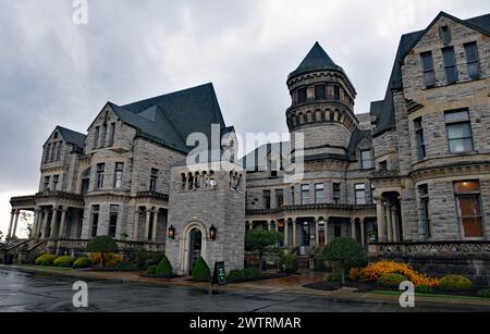 Bâtiments administratifs de l'historique Ohio State Reformatory à Mansfield, aujourd'hui une attraction touristique populaire et un lieu de tournage. Banque D'Images