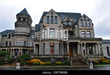 Bâtiment administratif et quartiers des gardiens de l'ancien Ohio State Reformatory à Mansfield, aujourd'hui une attraction touristique populaire et un lieu de tournage. Banque D'Images