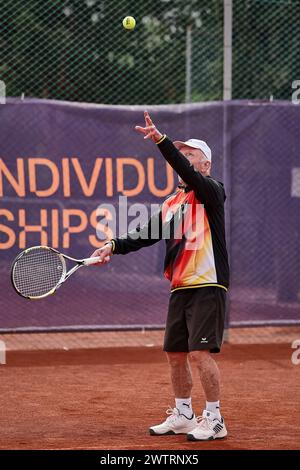 Manavgat, Antalya, Turquie. 19 mars 2024. Werner Marx (GER) sert lors des Championnats du monde par équipe et individuel 2024 65-90 (image crédit : © Mathias Schulz/ZUMA Press Wire) USAGE ÉDITORIAL SEULEMENT! Non destiné à UN USAGE commercial ! Banque D'Images