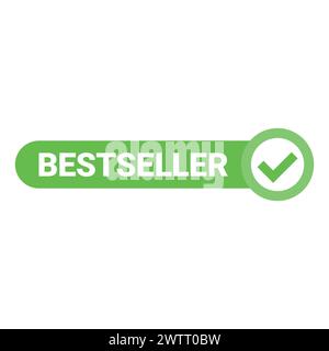étiquette de best-seller vecteur vert sur fond blanc Illustration de Vecteur