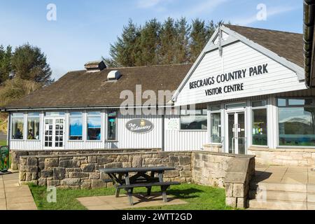 Centre d'accueil du parc national Beecraigs Banque D'Images