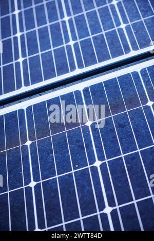 Close up de panneaux solaires Banque D'Images