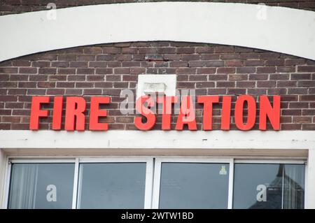 Service d'incendie et de sauvetage d'Irlande du Nord Service d'incendie de Cadogan. Belfast. Irlande du Nord. Banque D'Images