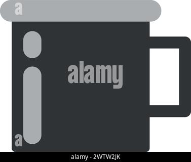 Icône de couleur de déplacement du gobelet. Tasse à boisson chaude Illustration de Vecteur