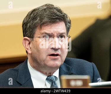 Washington, États-Unis. 19 mars 2024. Le représentant des États-Unis Brad Schneider (d-il) s'exprimant lors d'une audience de la Commission des affaires étrangères de la Chambre des représentants au Capitole des États-Unis. (Photo de Michael Brochstein/Sipa USA) crédit : Sipa USA/Alamy Live News Banque D'Images