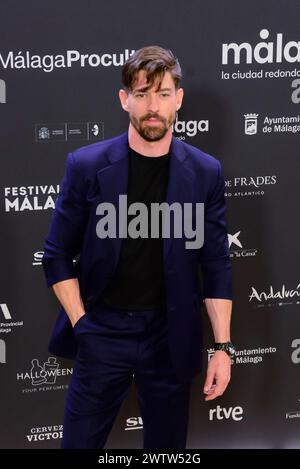 Adrian Lastra a posé pour les médias lors de la photocall tapis rouge de la 27ème présentation du Festival de Malaga (Festival de Málaga 27) au Théâtre Royal de Madrid Espagne le 15 février 2024 Banque D'Images