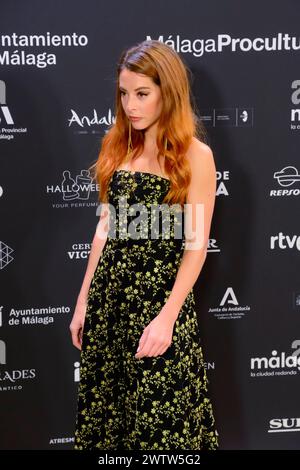 Posé pour les médias lors de la photocall tapis rouge de la 27ème présentation du Festival de Malaga (Festival de Málaga 27) au Théâtre Royal de Madrid Espagne le 15 février 2024 Banque D'Images