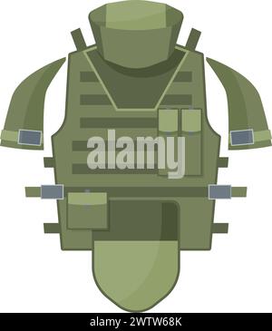Icône de couleur de l'armure de corps de l'armée. Protection militaire Illustration de Vecteur