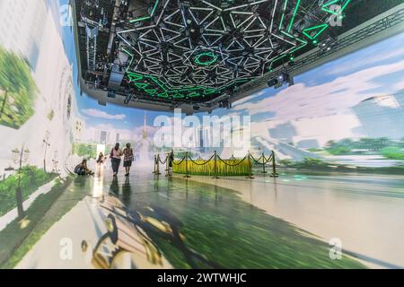 DUBAÏ, Émirats arabes Unis - 28 OCTOBRE 2021 : pavillon du Turkménistan à l'Expo 2020 à Dubaï, Émirats arabes Unis. Banque D'Images