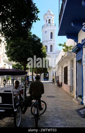 La vue de la tour du Palais Consistorial (Hôtel de ville) dans la zone coloniale. Santo Domingo. République dominicaine Banque D'Images