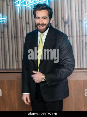 Jake Gyllenhaal assiste à la première de Road House par Amazon MGM Studios au Jazz au Lincoln Center de New York le 19 mars 2024 Banque D'Images