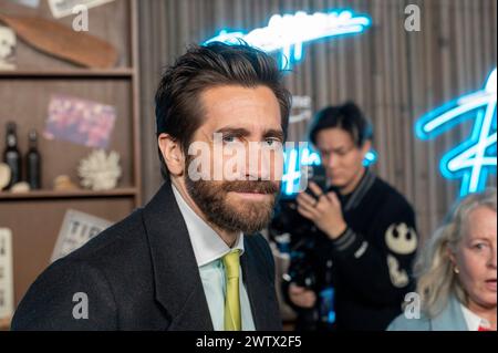 New York, États-Unis. 19 mars 2024. NEW YORK, NEW YORK - 19 MARS : Jake Gyllenhaal assiste à la première de 'Road House' New York au Jazz au Lincoln Center le 19 mars 2024 à New York. Crédit : Ron Adar/Alamy Live News Banque D'Images